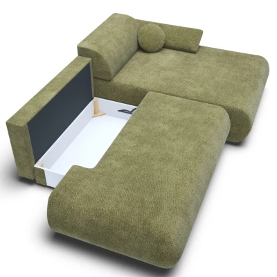 Rozkládací rohová sedačka s úložným prostorem SURREY 1 - khaki, pravý roh