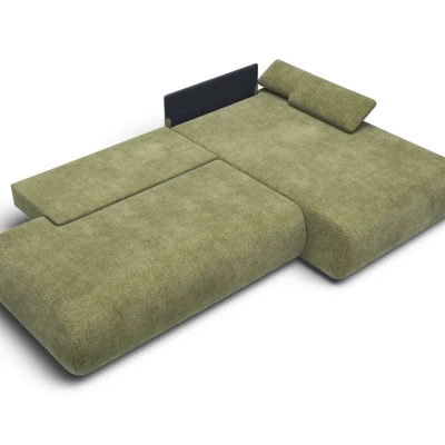 Rozkládací rohová sedačka s úložným prostorem SURREY 1 - khaki, pravý roh