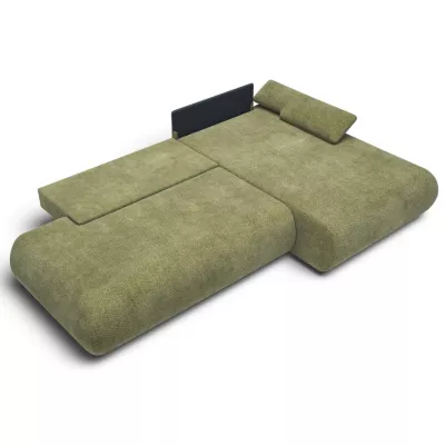 Rozkládací rohová sedačka s úložným prostorem SURREY 1 - khaki, pravý roh