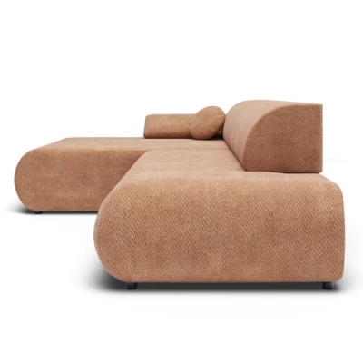 Rozkládací rohová sedačka s úložným prostorem SURREY 1 - světlá hnědá, levý roh