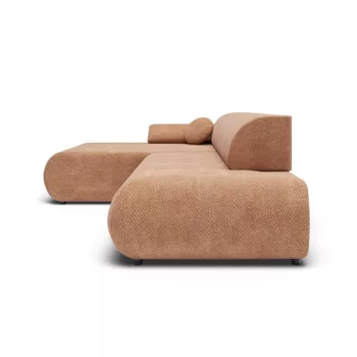 Rozkládací rohová sedačka s úložným prostorem SURREY 1 - světlá hnědá, levý roh