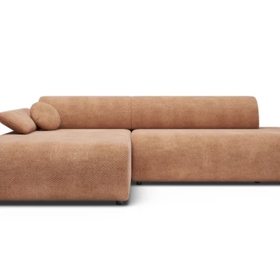 Rozkládací rohová sedačka s úložným prostorem SURREY 1 - světlá hnědá, levý roh