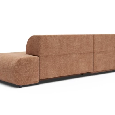 Rozkládací rohová sedačka s úložným prostorem SURREY 1 - světlá hnědá, levý roh