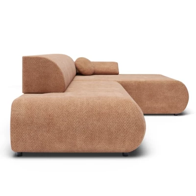 Rozkládací rohová sedačka s úložným prostorem SURREY 1 - světlá hnědá, pravý roh