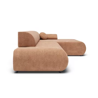 Rozkládací rohová sedačka s úložným prostorem SURREY 1 - světlá hnědá, pravý roh