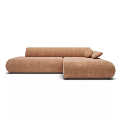 Rozkládací rohová sedačka s úložným prostorem SURREY 1 - světlá hnědá, pravý roh