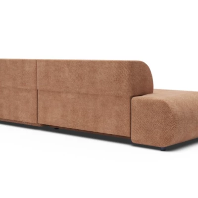 Rozkládací rohová sedačka s úložným prostorem SURREY 1 - světlá hnědá, pravý roh