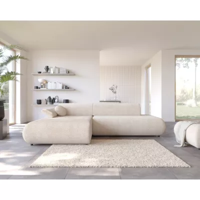 Rozkládací rohová sedačka s úložným prostorem SURREY 1 - béžová 2, levý roh