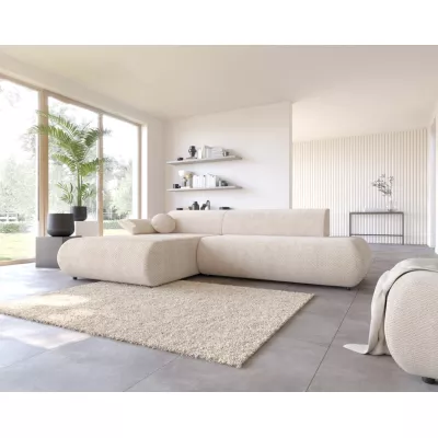 Rozkládací rohová sedačka s úložným prostorem SURREY 1 - béžová 2, levý roh