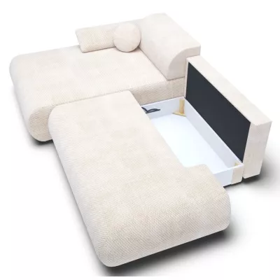 Rozkládací rohová sedačka s úložným prostorem SURREY 1 - béžová 2, levý roh