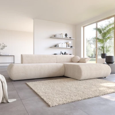 Rozkládací rohová sedačka s úložným prostorem SURREY 1 - béžová 2, pravý roh