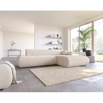 Rozkládací rohová sedačka s úložným prostorem SURREY 1 - béžová 2, pravý roh