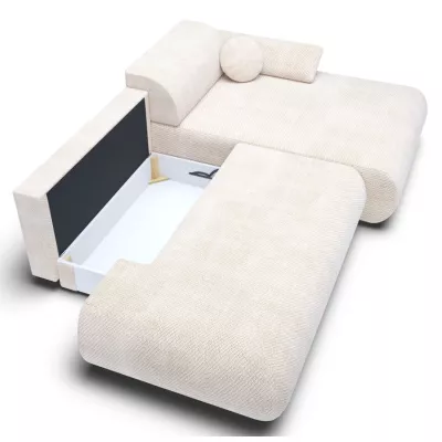 Rozkládací rohová sedačka s úložným prostorem SURREY 1 - béžová 2, pravý roh