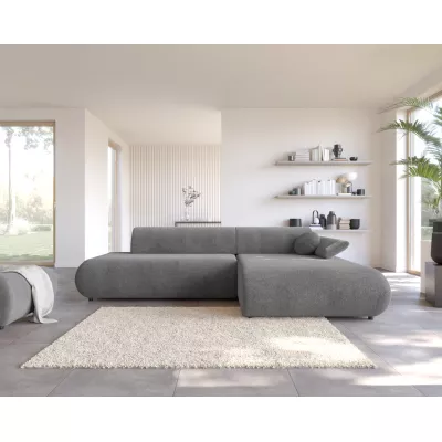 Rozkládací rohová sedačka s úložným prostorem SURREY 1 - tmavá šedá, pravý roh