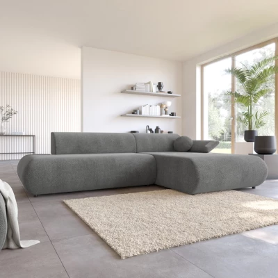 Rozkládací rohová sedačka s úložným prostorem SURREY 1 - tmavá šedá, pravý roh