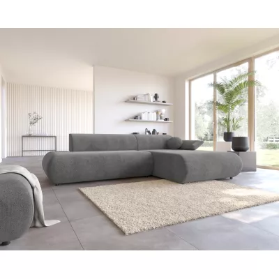 Rozkládací rohová sedačka s úložným prostorem SURREY 1 - tmavá šedá, pravý roh