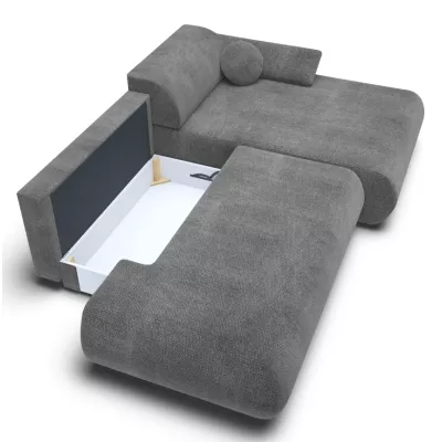 Rozkládací rohová sedačka s úložným prostorem SURREY 1 - tmavá šedá, pravý roh