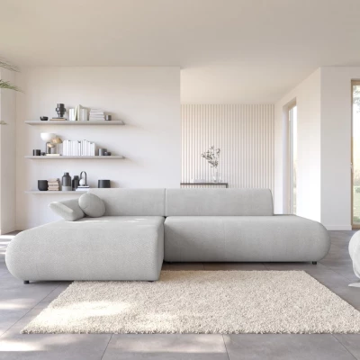 Rozkládací rohová sedačka s úložným prostorem SURREY 1 - světlá šedá 2, levý roh