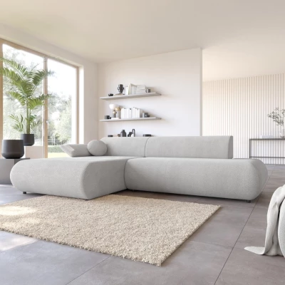 Rozkládací rohová sedačka s úložným prostorem SURREY 1 - světlá šedá 2, levý roh