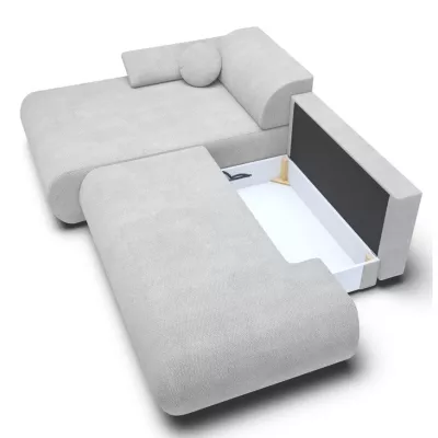 Rozkládací rohová sedačka s úložným prostorem SURREY 1 - světlá šedá 2, levý roh