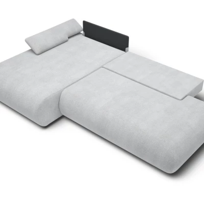 Rozkládací rohová sedačka s úložným prostorem SURREY 1 - světlá šedá 2, levý roh