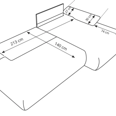 Rozkládací rohová sedačka s úložným prostorem SURREY 1 - světlá hnědá, pravý roh