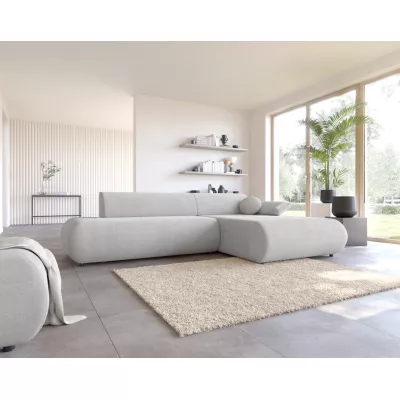 Rozkládací rohová sedačka s úložným prostorem SURREY 1 - světlá šedá 2, pravý roh