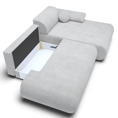 Rozkládací rohová sedačka s úložným prostorem SURREY 1 - světlá šedá 2, pravý roh