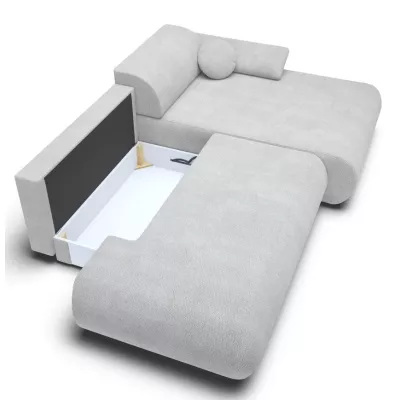 Rozkládací rohová sedačka s úložným prostorem SURREY 1 - světlá šedá 2, pravý roh
