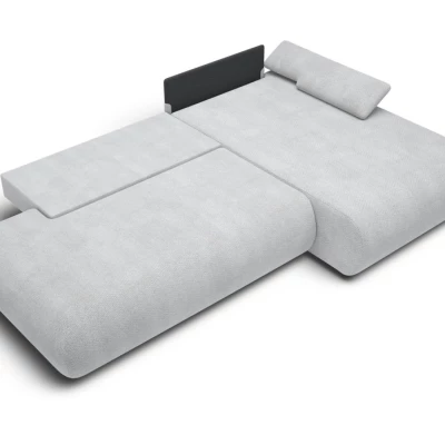 Rozkládací rohová sedačka s úložným prostorem SURREY 1 - světlá šedá 2, pravý roh