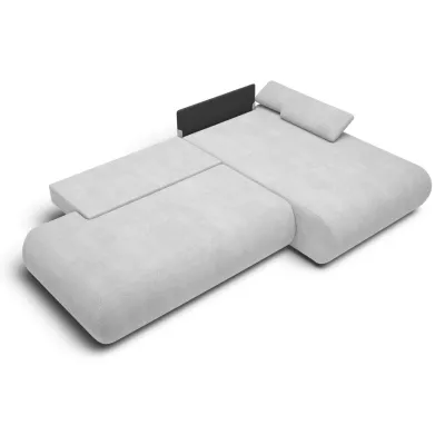 Rozkládací rohová sedačka s úložným prostorem SURREY 1 - světlá šedá 2, pravý roh