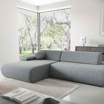 Rozkládací rohová sedačka s úložným prostorem SURREY 1 - popelavá, levý roh