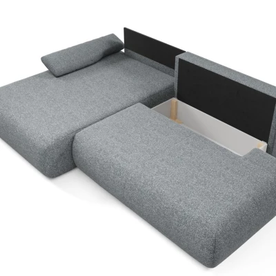 Rozkládací rohová sedačka s úložným prostorem SURREY 1 - popelavá, levý roh