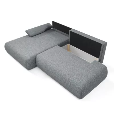 Rozkládací rohová sedačka s úložným prostorem SURREY 1 - popelavá, levý roh