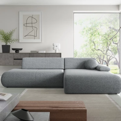 Rozkládací rohová sedačka s úložným prostorem SURREY 1 - popelavá, pravý roh