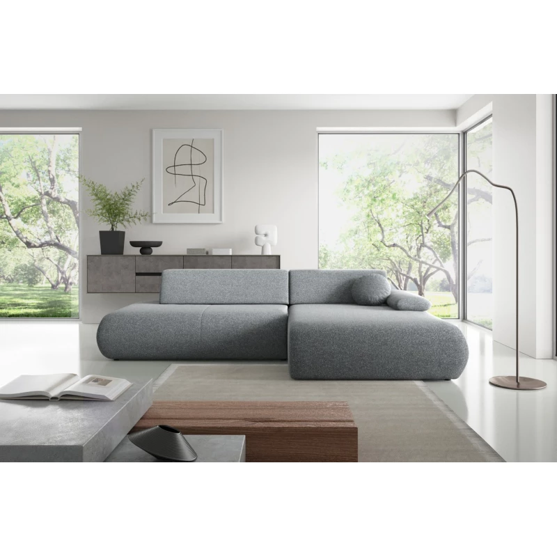 Rozkládací rohová sedačka s úložným prostorem SURREY 1 - popelavá, pravý roh