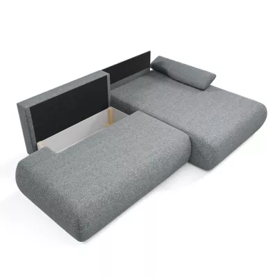 Rozkládací rohová sedačka s úložným prostorem SURREY 1 - popelavá, pravý roh