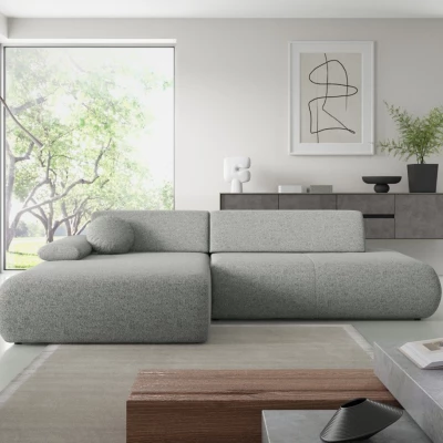 Rozkládací rohová sedačka s úložným prostorem SURREY 1 - ocelová šedá, levý roh