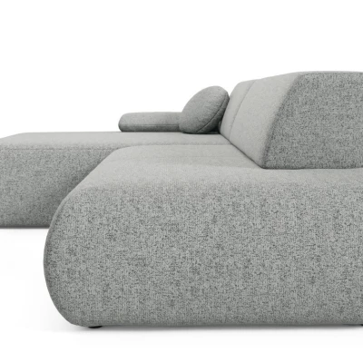 Rozkládací rohová sedačka s úložným prostorem SURREY 1 - ocelová šedá, levý roh