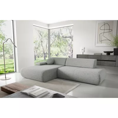 Rozkládací rohová sedačka s úložným prostorem SURREY 1 - ocelová šedá, levý roh