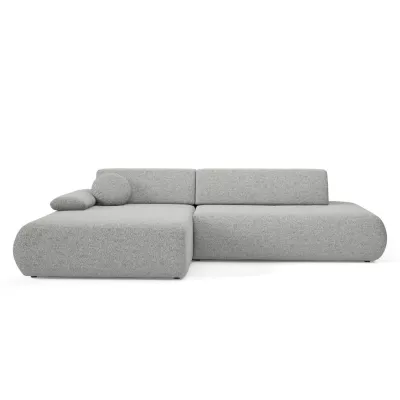 Rozkládací rohová sedačka s úložným prostorem SURREY 1 - ocelová šedá, levý roh