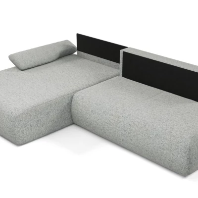 Rozkládací rohová sedačka s úložným prostorem SURREY 1 - ocelová šedá, levý roh