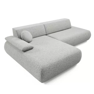 Rozkládací rohová sedačka s úložným prostorem SURREY 1 - ocelová šedá, levý roh