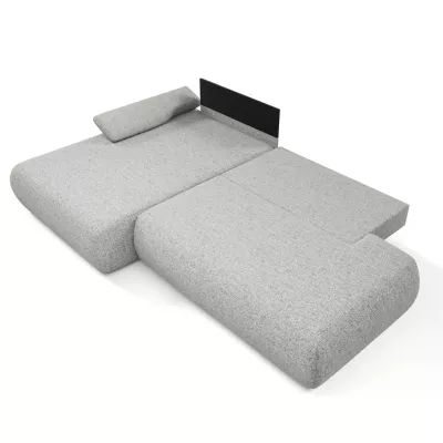 Rozkládací rohová sedačka s úložným prostorem SURREY 1 - ocelová šedá, levý roh