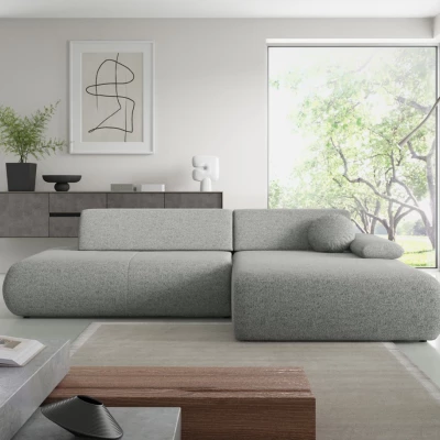 Rozkládací rohová sedačka s úložným prostorem SURREY 1 - ocelová šedá, pravý roh