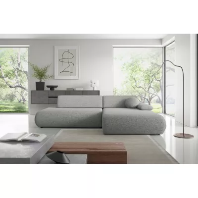 Rozkládací rohová sedačka s úložným prostorem SURREY 1 - ocelová šedá, pravý roh