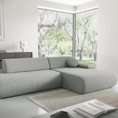 Rozkládací rohová sedačka s úložným prostorem SURREY 1 - ocelová šedá, pravý roh