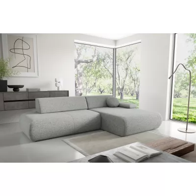 Rozkládací rohová sedačka s úložným prostorem SURREY 1 - ocelová šedá, pravý roh