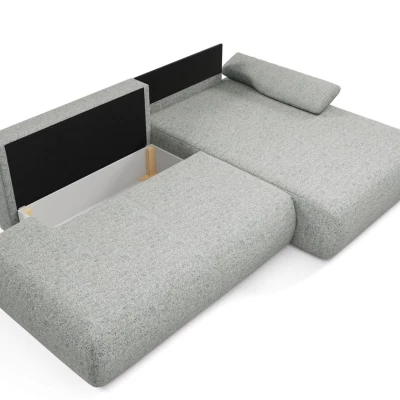 Rozkládací rohová sedačka s úložným prostorem SURREY 1 - ocelová šedá, pravý roh