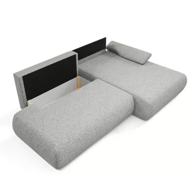 Rozkládací rohová sedačka s úložným prostorem SURREY 1 - ocelová šedá, pravý roh